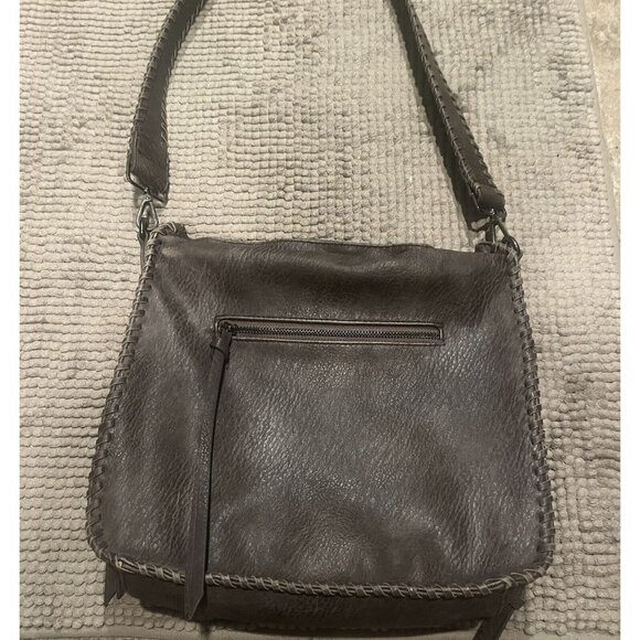 Antik Kraft Vegan Leather Purse Magnetic Closure, 3 Outside Zippers, Brown Taupe - Picture 1 of 8